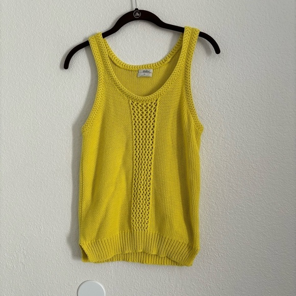 Wallace Madewell Women's Size Small Yellow Knit Sleeveless Top - Picture 1 of 4